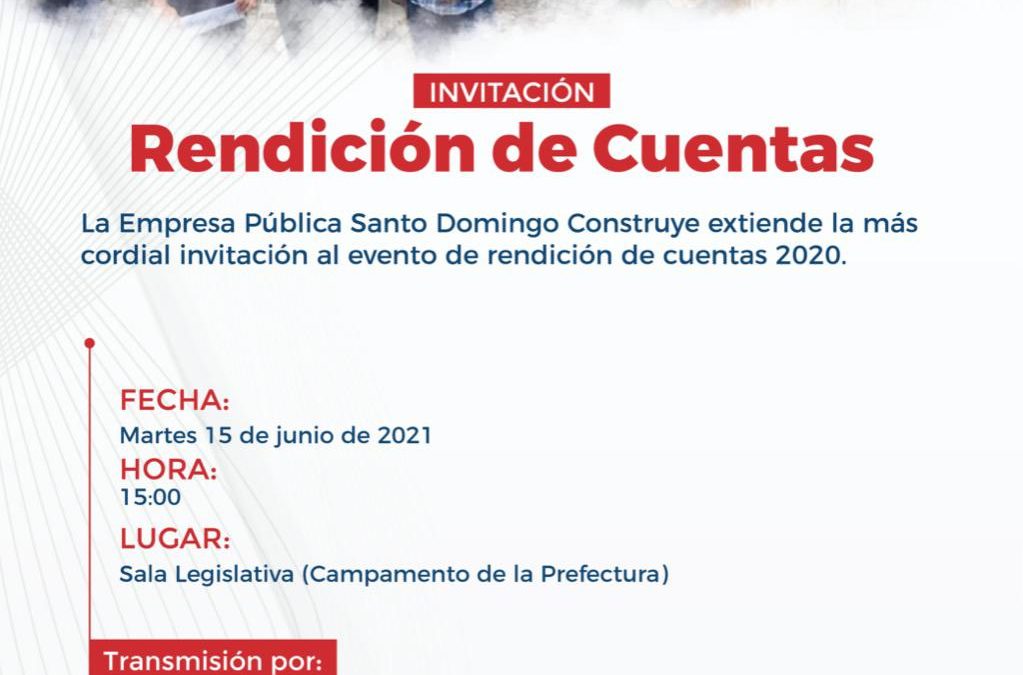 RENDICIÓN DE CUENTAS 2020 EPCO TSÁCHILA