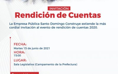 RENDICIÓN DE CUENTAS 2020 EPCO TSÁCHILA