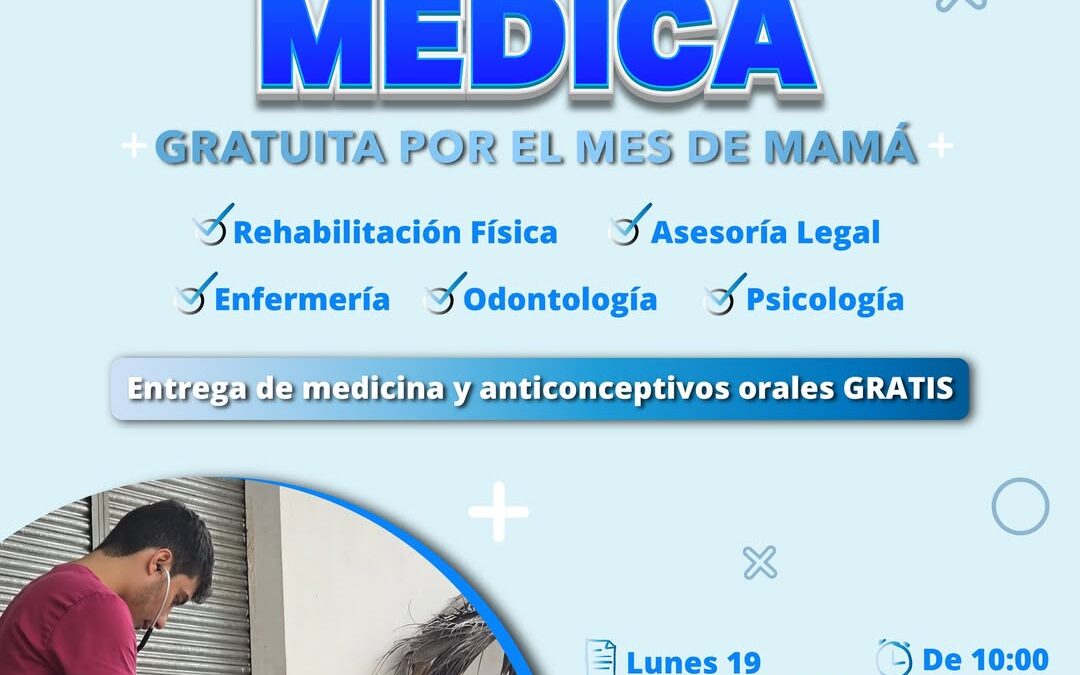 BRIGADA MÉDICA POR EL MES DE MAMÁ

En esta ocasión llegaremos hasta el Recinto M…