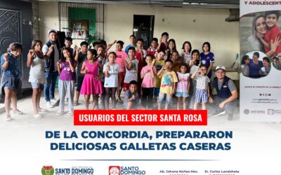 En la actividad de GASTRONOMÍA usuarios del barrio Santa Rosa del Cantón La Con…