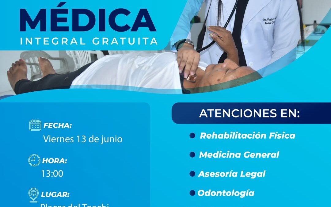 INVITADOS TODOS  

A la gran Brigada Médica en Placer del Toachi, donde sus habi…