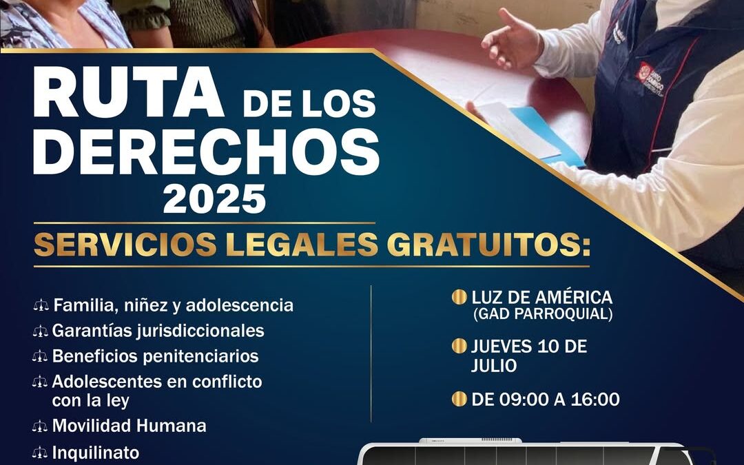 Este jueves 10 de julio estaremos con la RUTA DE LOS DERECHOS en la Parroquia Lu…