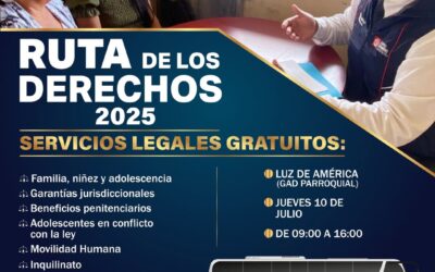 Este jueves 10 de julio estaremos con la RUTA DE LOS DERECHOS en la Parroquia Lu…