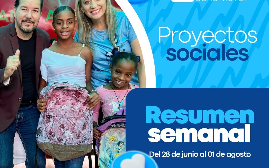 Les compartimos nuestros resumen semanal de proyectos sociales. 

#PrefectaJohan…