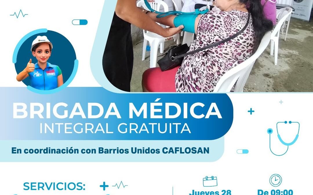 Nuestra Brigada Médica Gratuita  estará en el sector Barrios Unidos Caflosan  br…