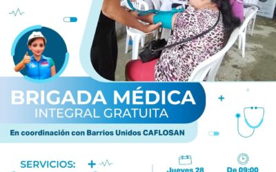 Nuestra Brigada Médica Gratuita  estará en el sector Barrios Unidos Caflosan  br…