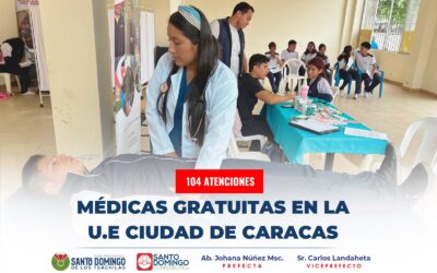 Estudiantes y docentes de la Unidad Educativa Ciudad de Caracas contentos al r…