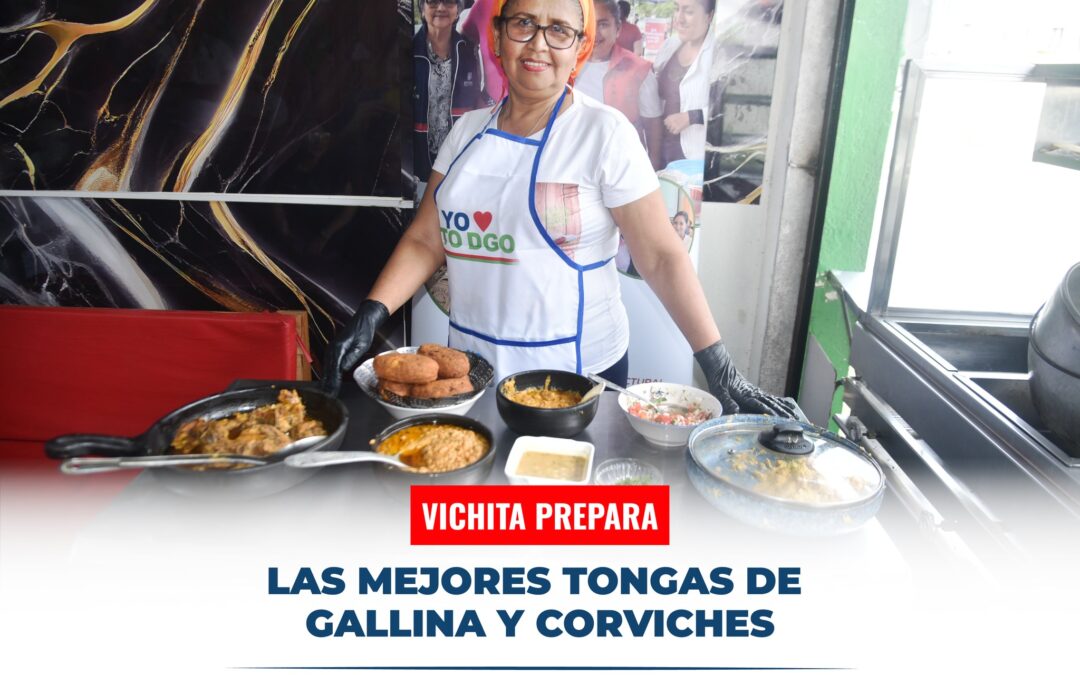 Vichita Alvarado ofrece las deliciosas tongas de gallina también corviches, empa…