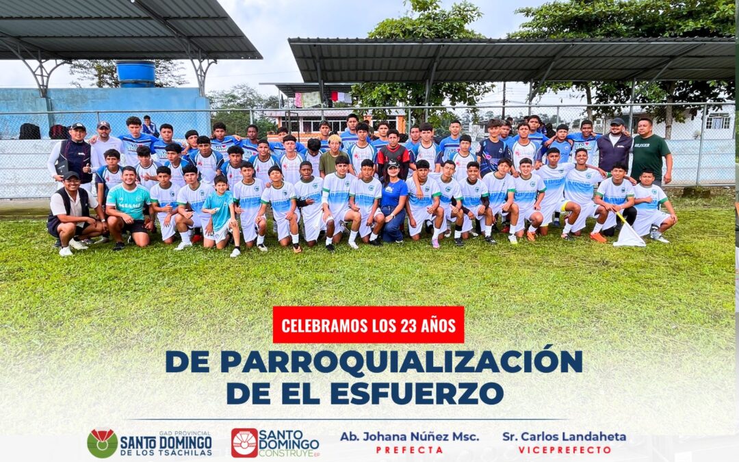 Como parte de las actividades por los 23 años de parroquialización de El Esfuerz…