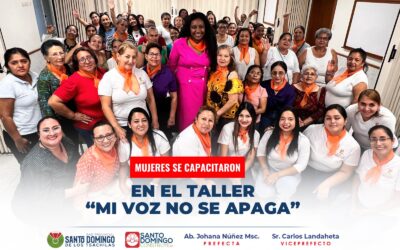 El taller “Mi Voz No Se Apaga” fue liderado por la concejal de Santo Domingo, A…