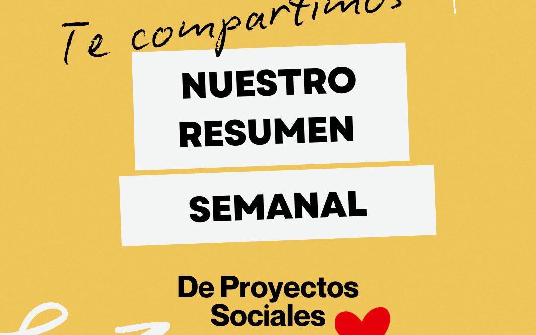 Les compartimos nuestro resumen semanal de proyectos sociales 

#PrefectaJohanaN…