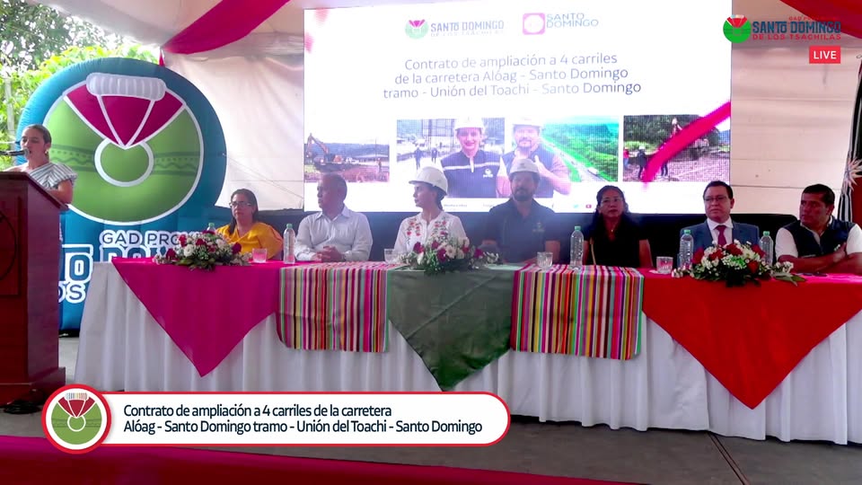 Inicio de obra: Contrato de ampliación a 4 carriles de la carretera Alóag – Sant…