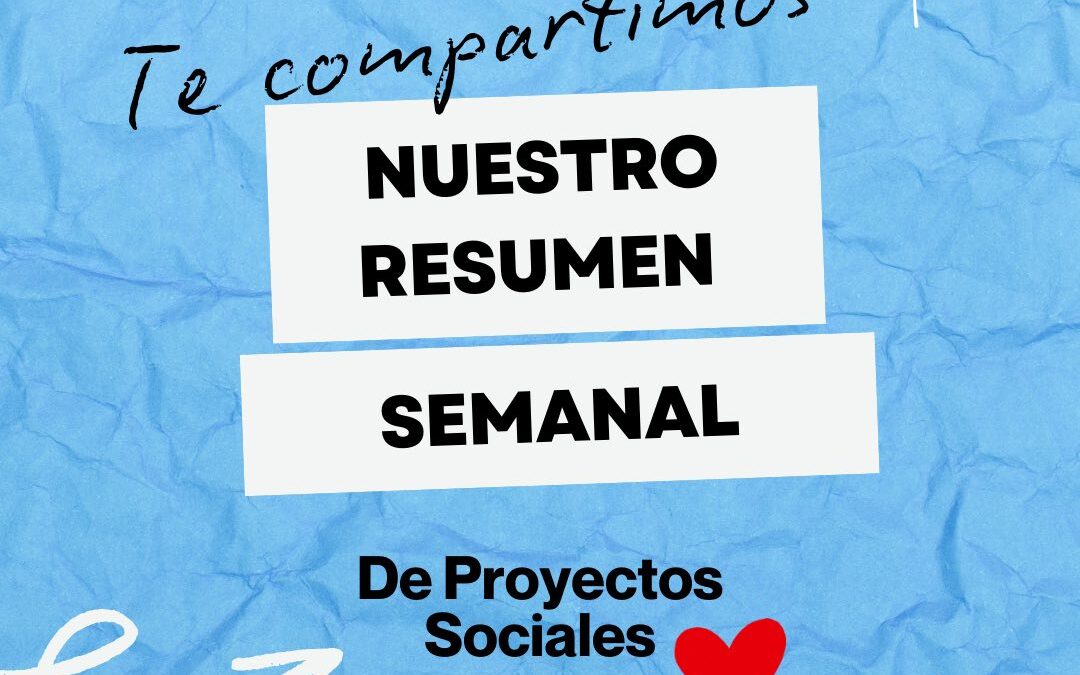 Les compartimos nuestro resumen semanal de proyectos sociales 

#PrefectaJohanaN…