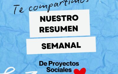 Les compartimos nuestro resumen semanal de proyectos sociales
#PrefectaJohanaN…