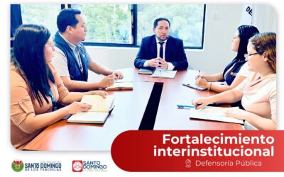 Los abogados de los proyectos sociales, Ruth Arteaga y Ángel Buñay, se reunieron…