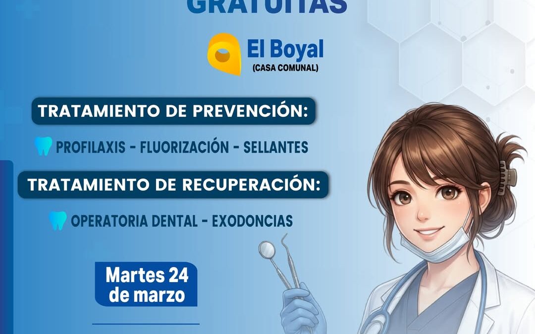 ¡Cuidamos tu sonrisa!

Este martes 24 de marzo estaremos en el sector El Boyal …