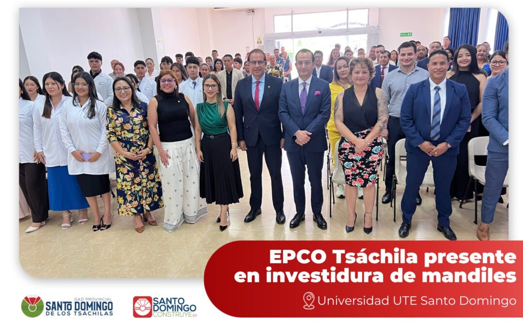 Nuestro Gerente General de la EPCO Tsáchila, Ab.  Esteban Naranjo, junto a la M…