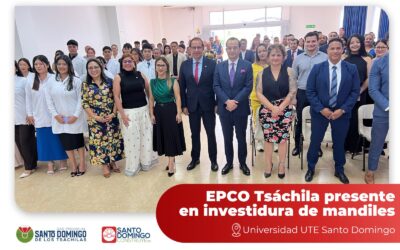 Nuestro Gerente General de la EPCO Tsáchila, Ab.  Esteban Naranjo, junto a la M…