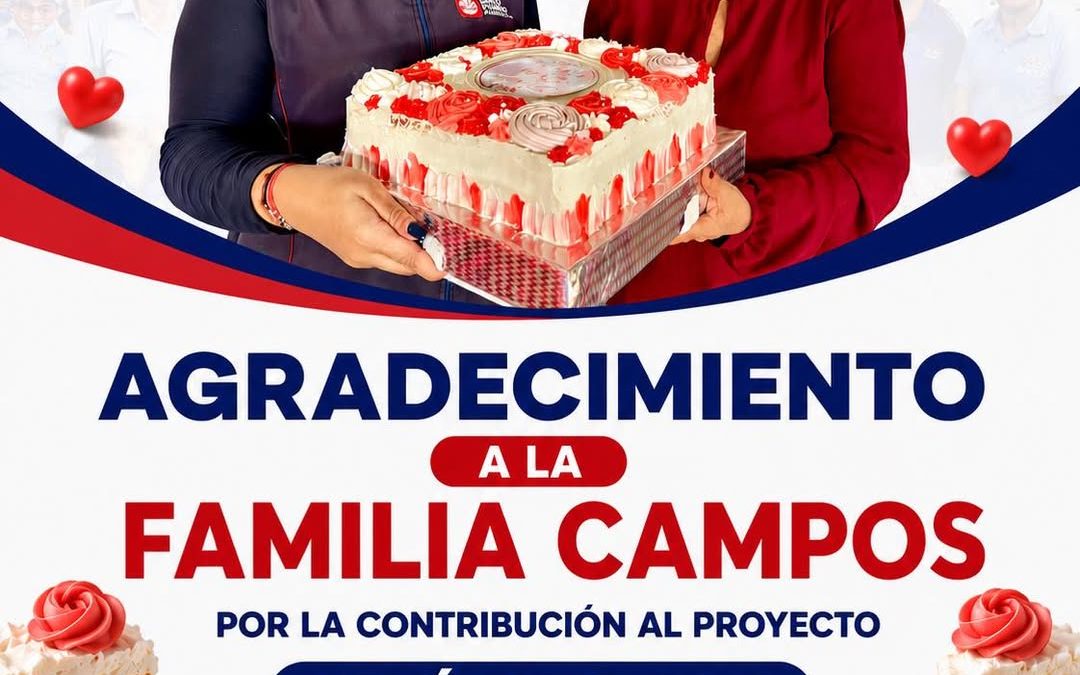 Expresamos nuestro más sincero agradecimiento a la Familia Campos por su valiosa…