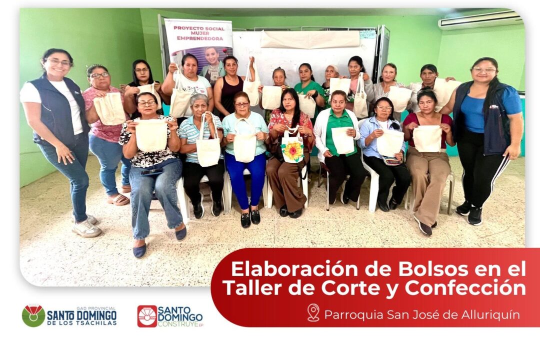 En la Parroquia San José de Alluriquín, las usuarias del proyecto Mujeres Empre…