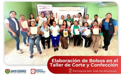 En la Parroquia San José de Alluriquín, las usuarias del proyecto Mujeres Empre…