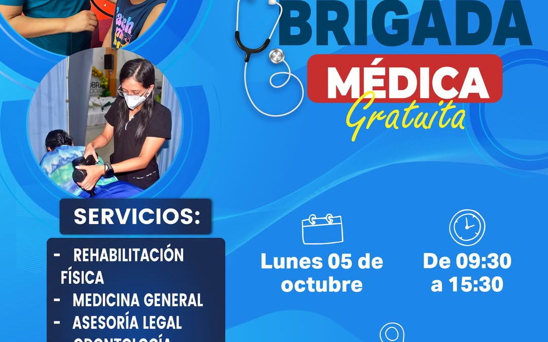 Este lunes 5 de octubre te invitamos a nuestra Brigada M\u00e9dica Gratuita en N…