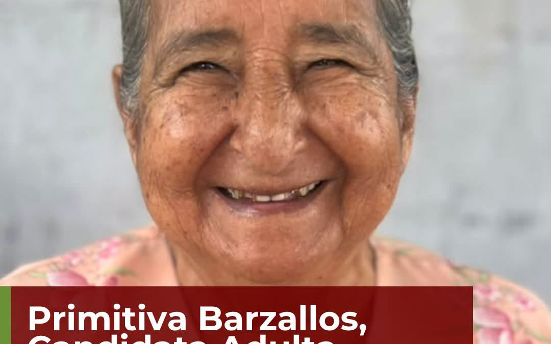 Luz Primitiva Barzallos Guarnizo, de 86 años, fue elegida como candidata para r…