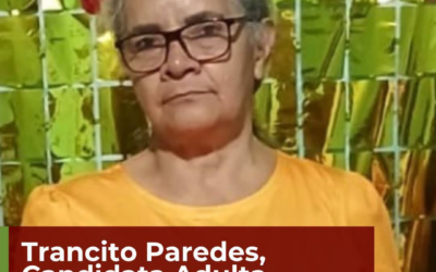 Trancito Magdalena Paredes Villacís, de 74 años, fue elegida como candidata par…